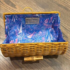 Lilly Pulitzer Gold Woven Clutch